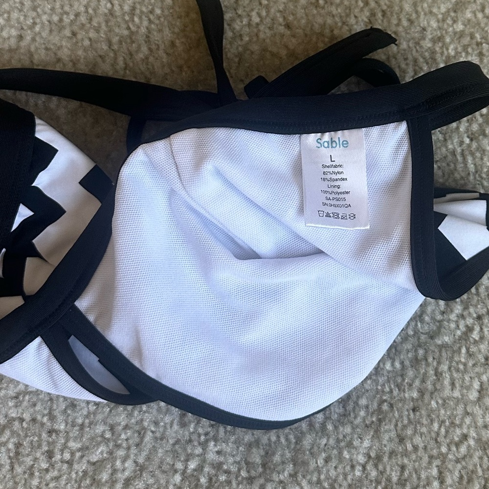 Sable 
Black and White Bikini Set - Picture 6 of 9